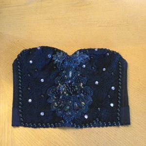 Custom Made Hand Beaded Boustier